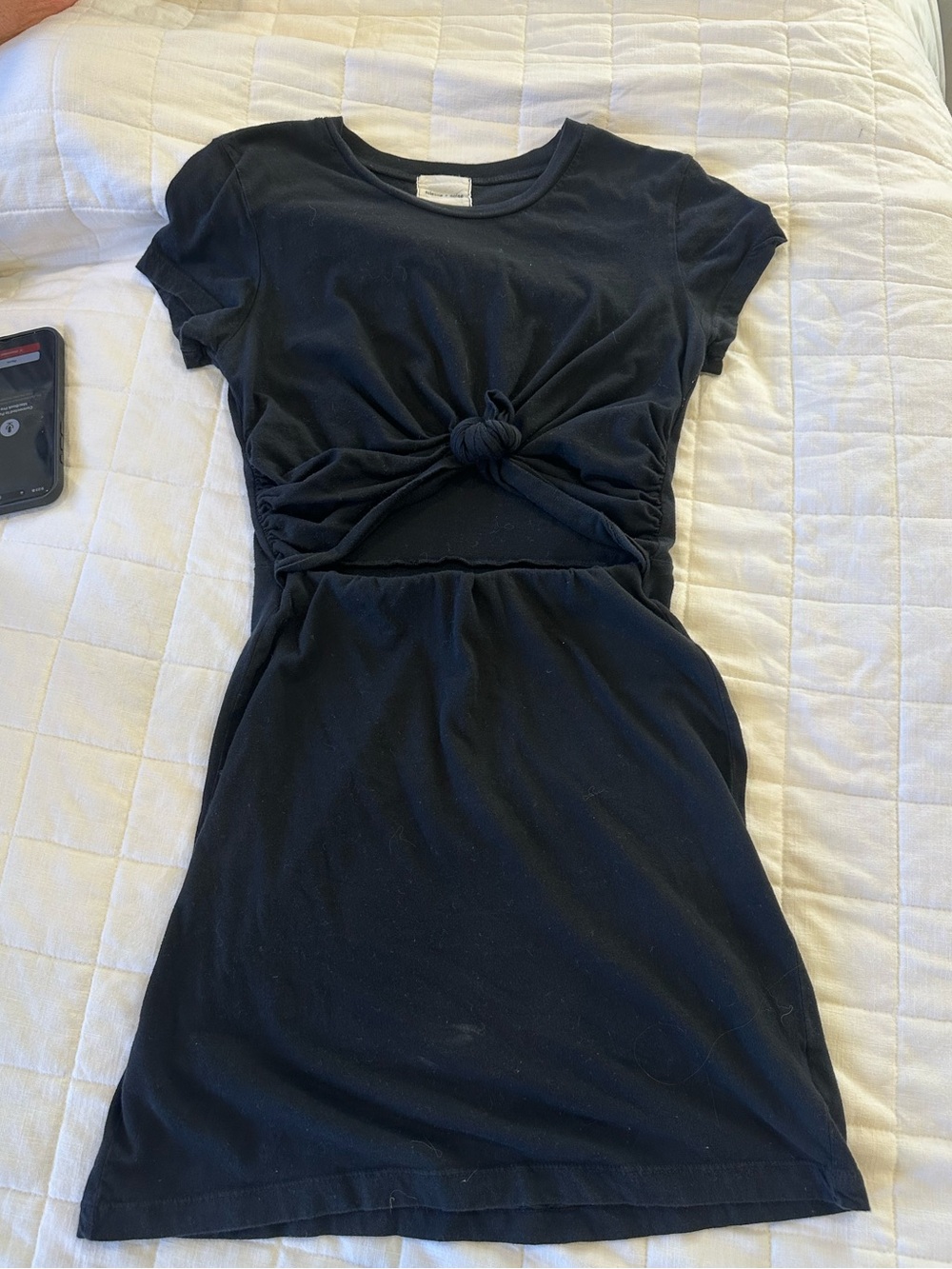 silence + noise Black Knot-Front Mini Dress